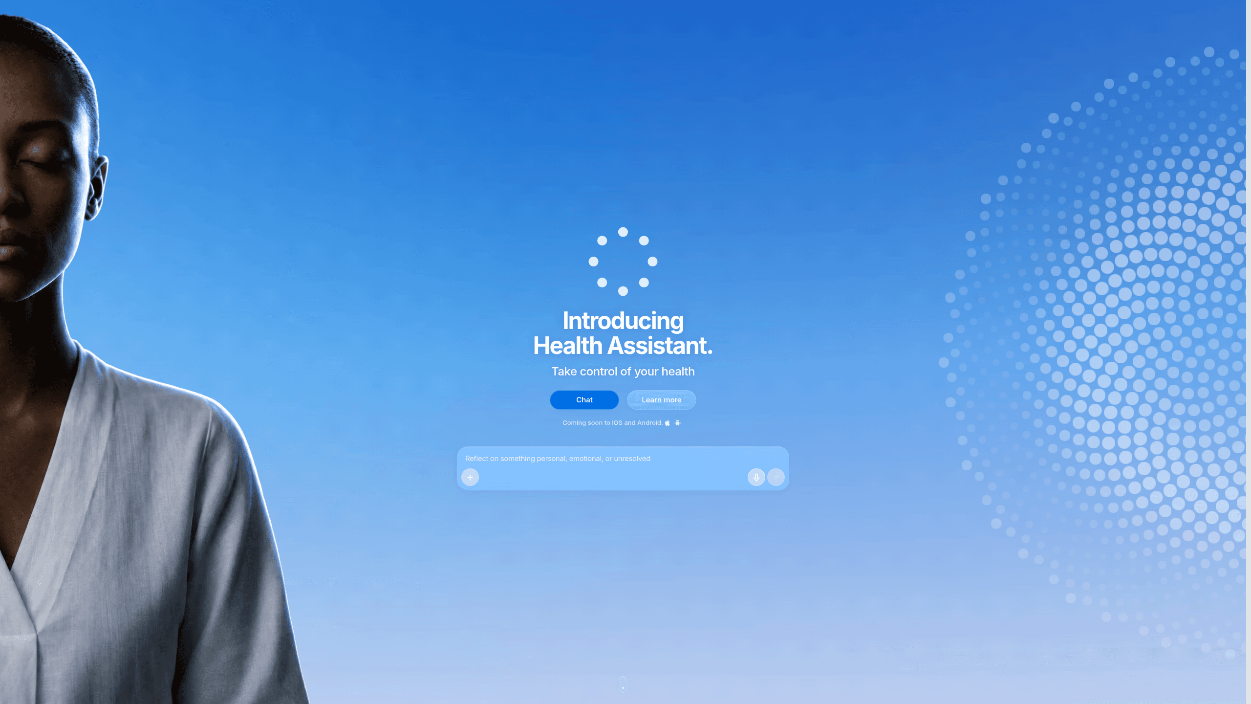 Screenshot of Anistratenco Health Assistant website