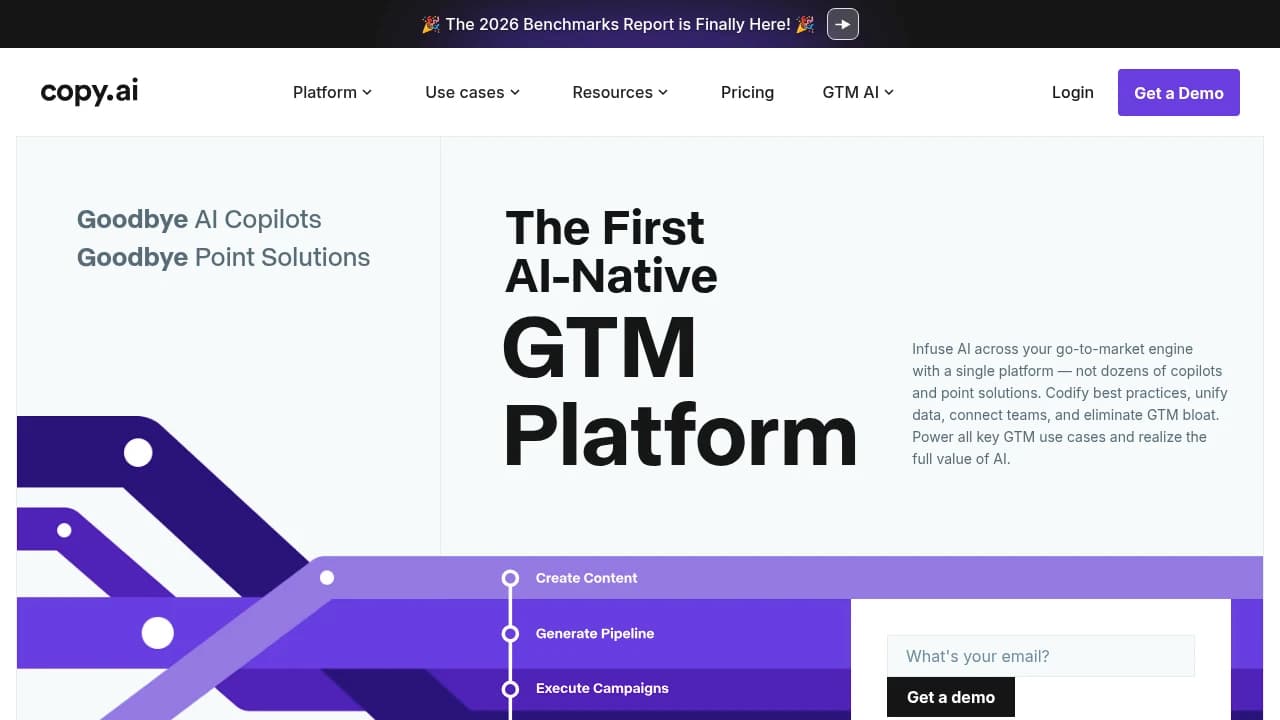 Screenshot of Copy.ai website