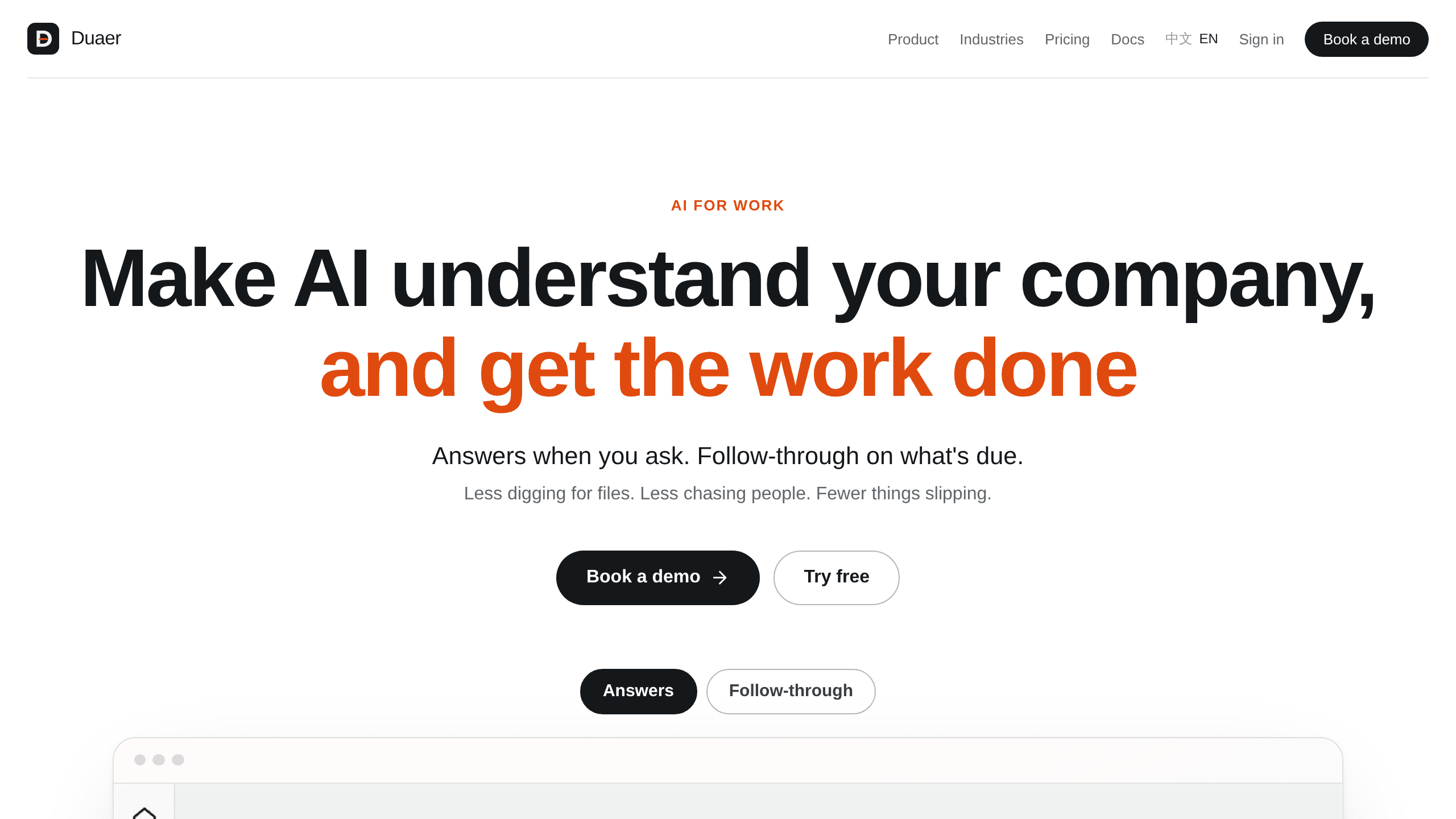 Screenshot of Duaer website