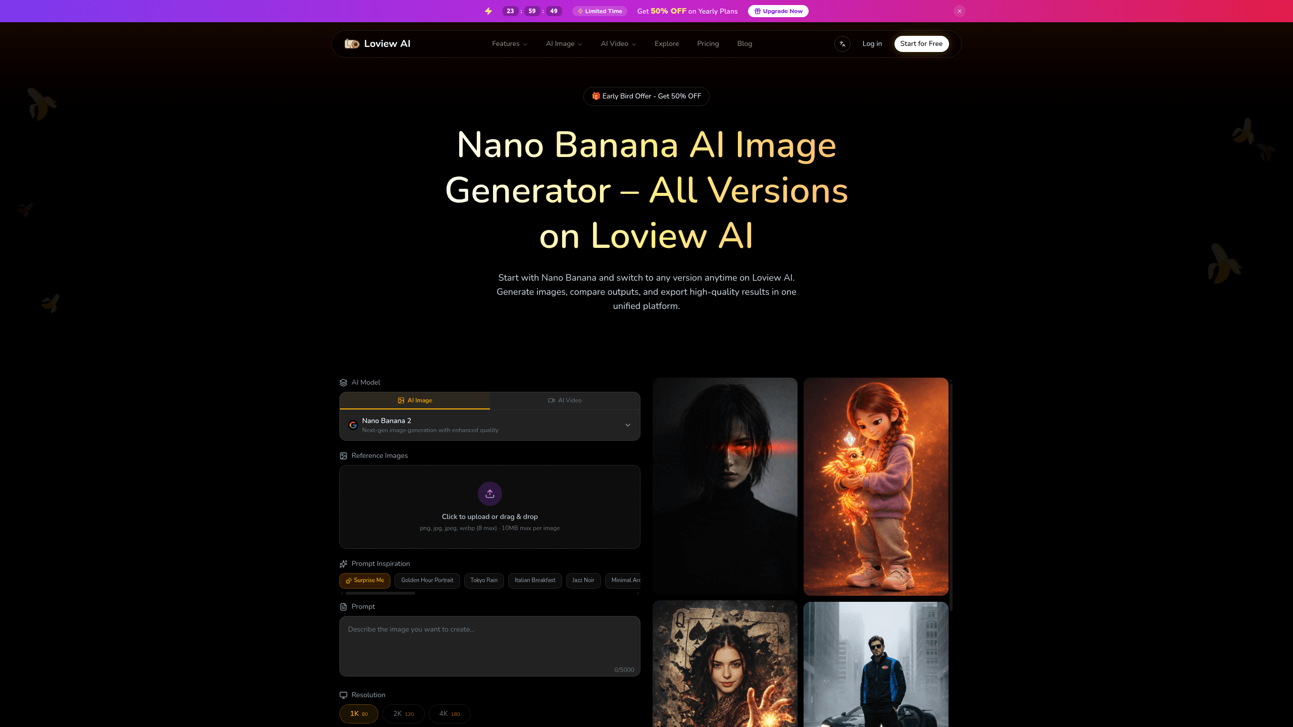 Screenshot of Loview AI website