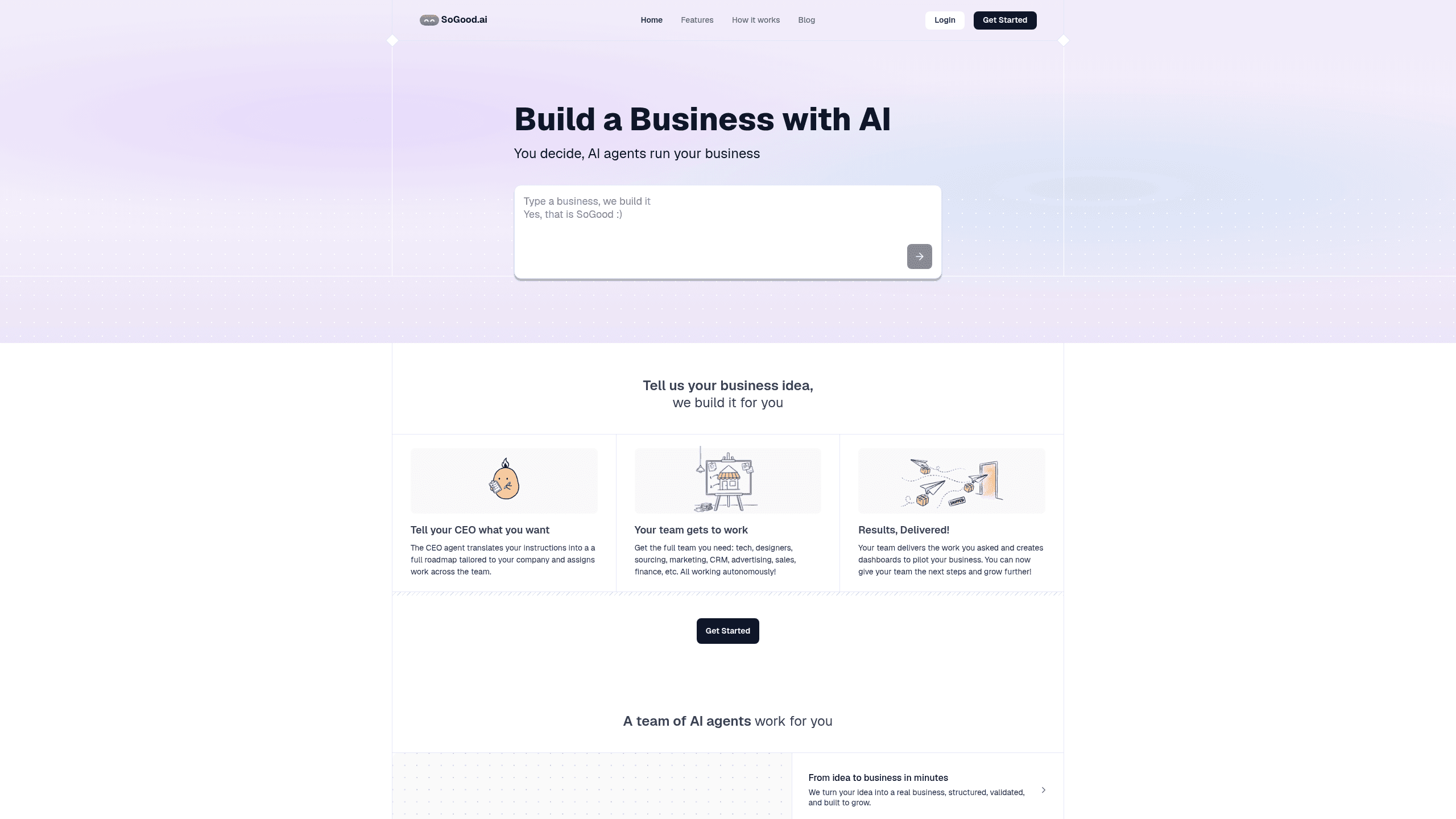 Screenshot of SoGood.ai website