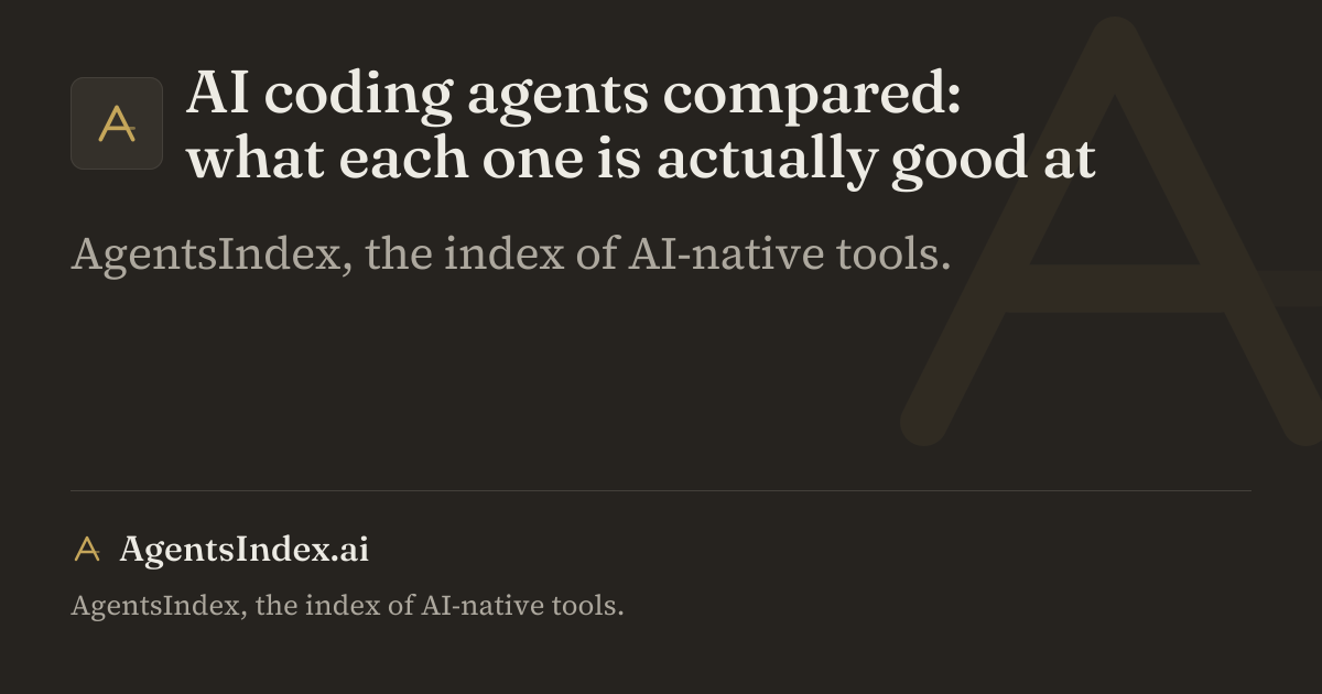 AI coding agents compared: what each one is actually good at