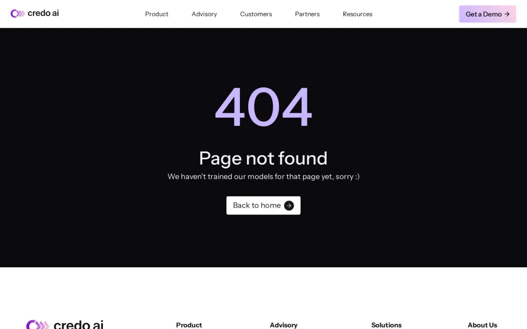 Pricing page of Credo AI
