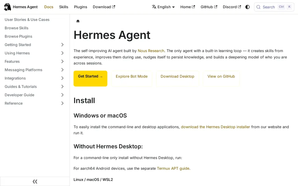 Docs of Hermes Agent