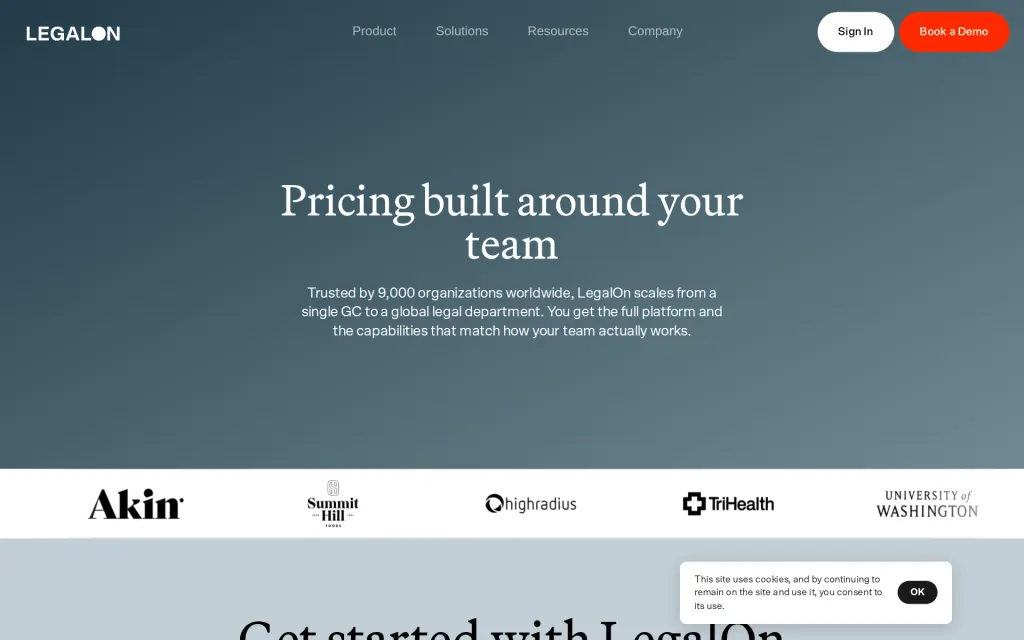 LegalOn's pricing page