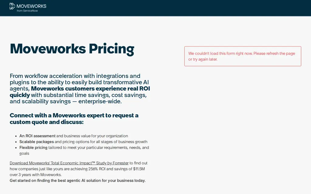 Moveworks's pricing page