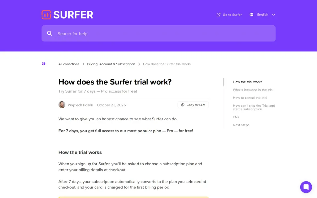 Docs of Surfer