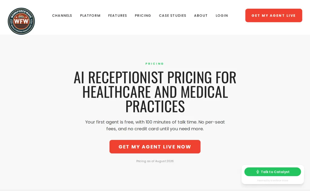 Pricing page of Workforce Wave