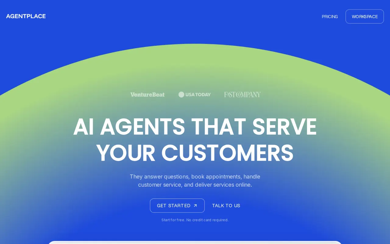 Screenshot of Agentplace