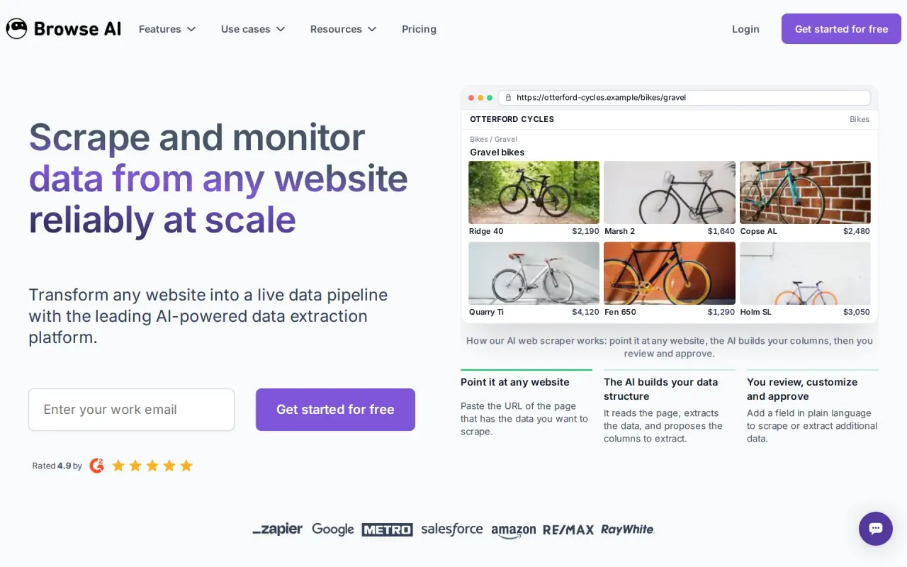 Screenshot of Browse AI