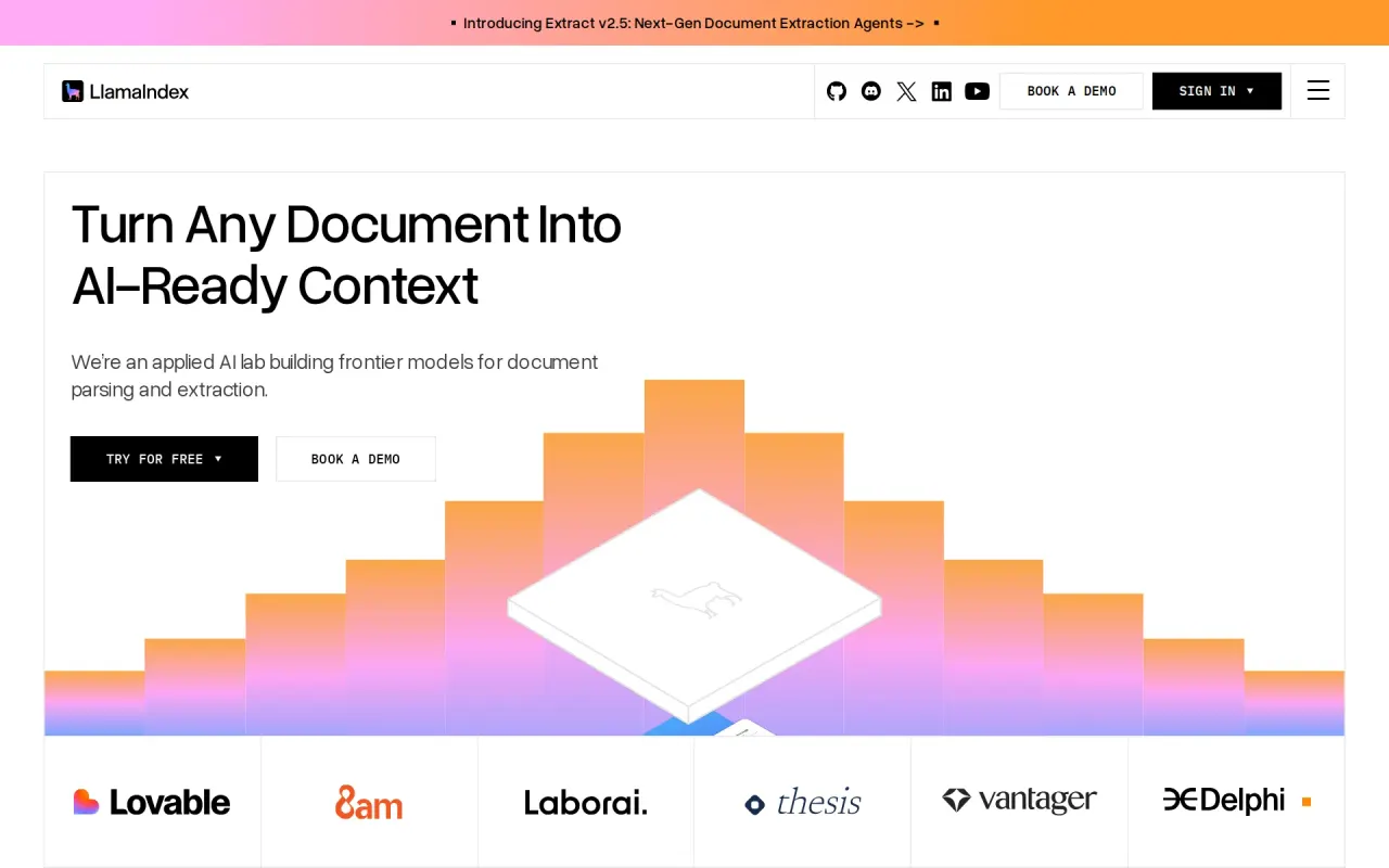 Screenshot of LlamaIndex