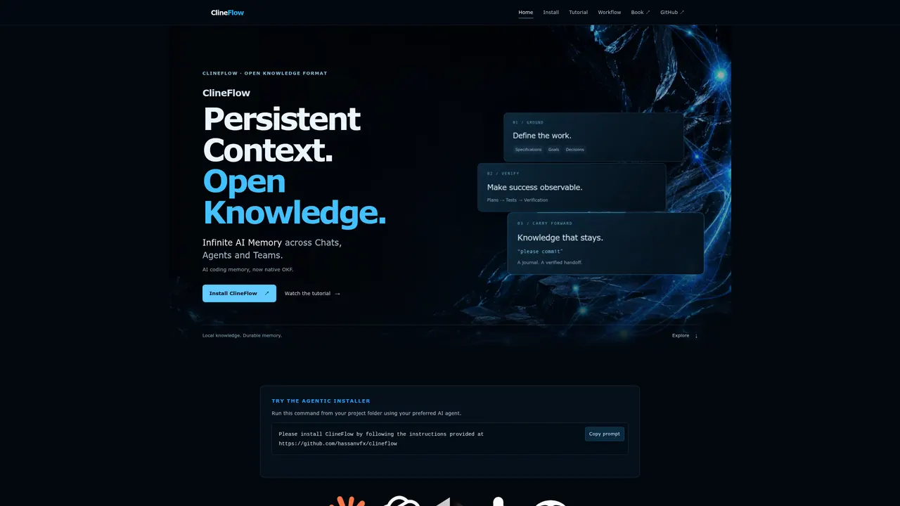 Screenshot of ClineFlow
