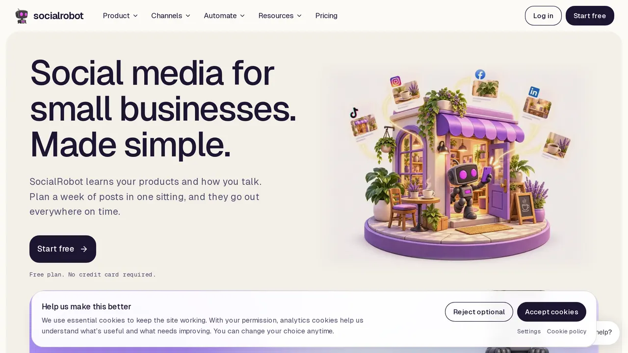 Screenshot of SocialRobot