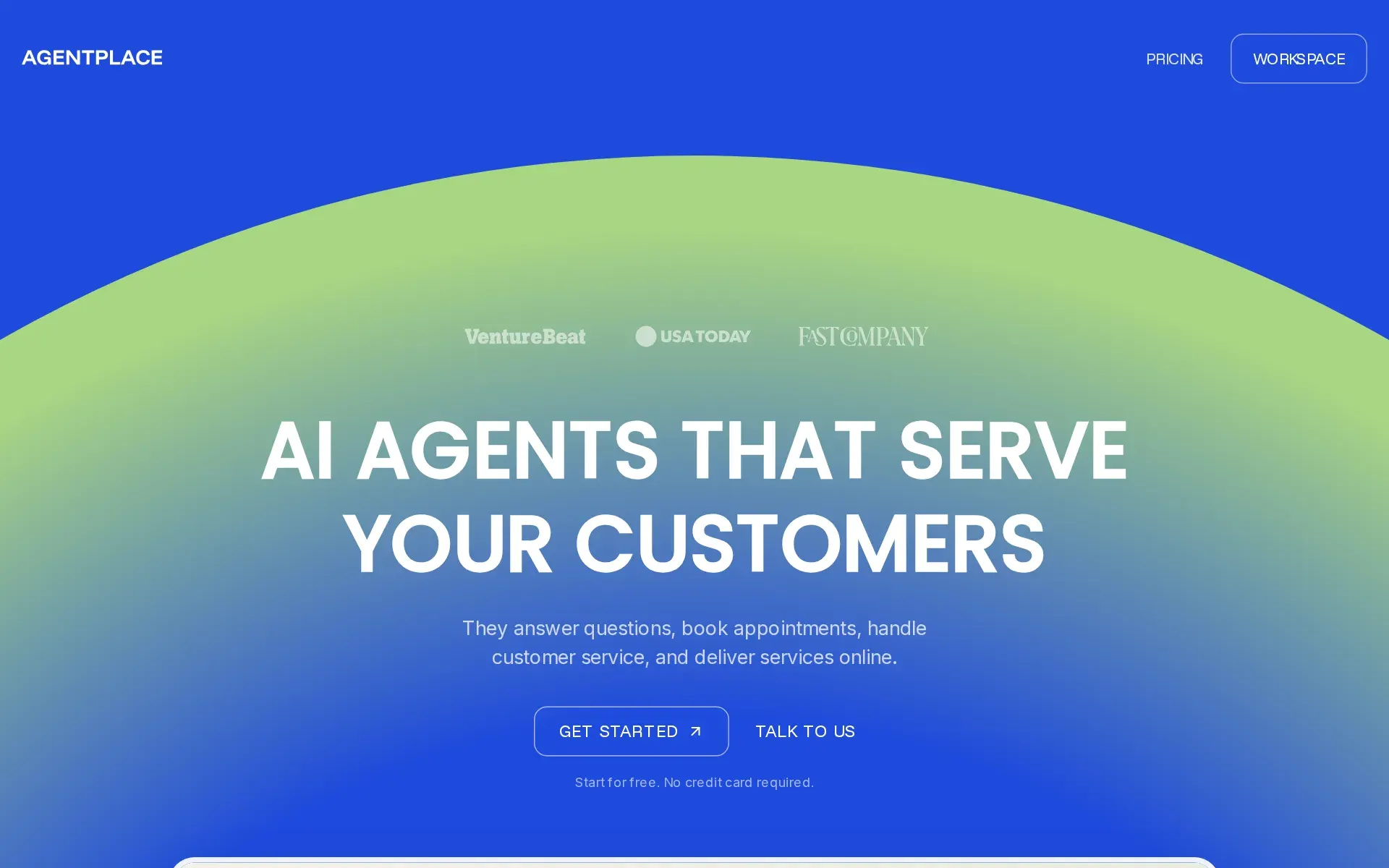 Screenshot of Agentplace