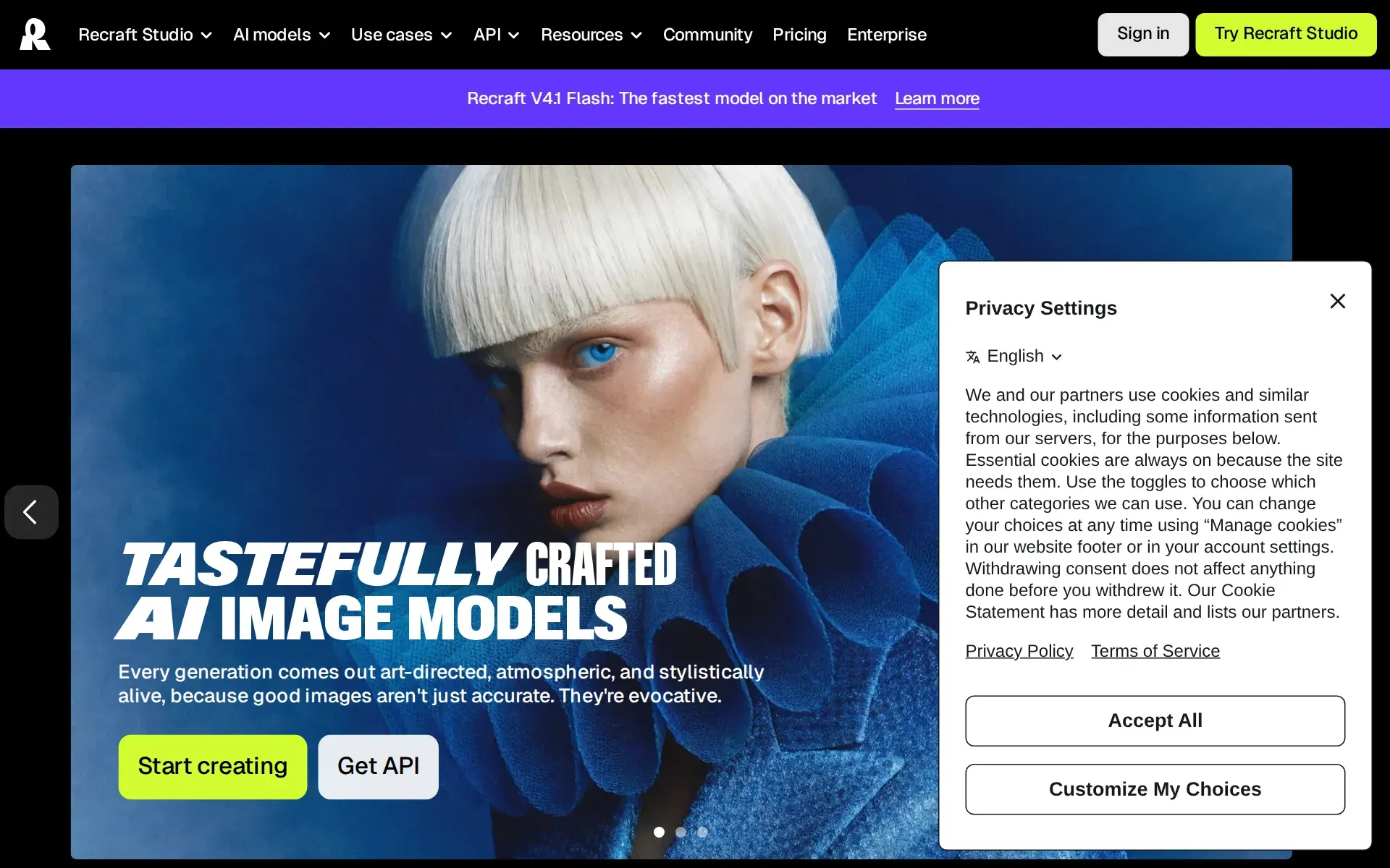 Screenshot of Recraft
