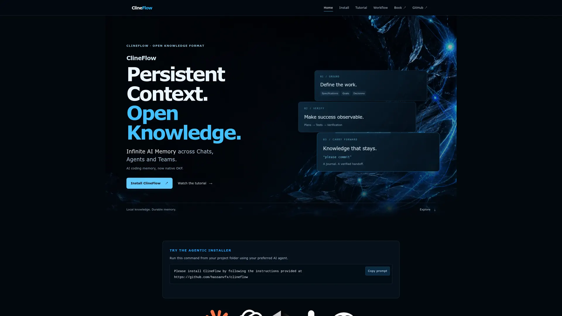 Screenshot of ClineFlow