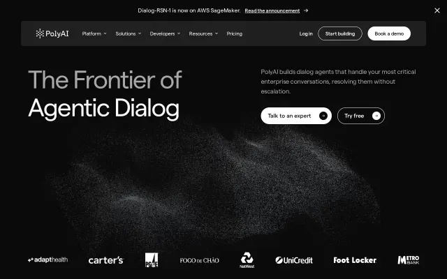 Screenshot of PolyAI